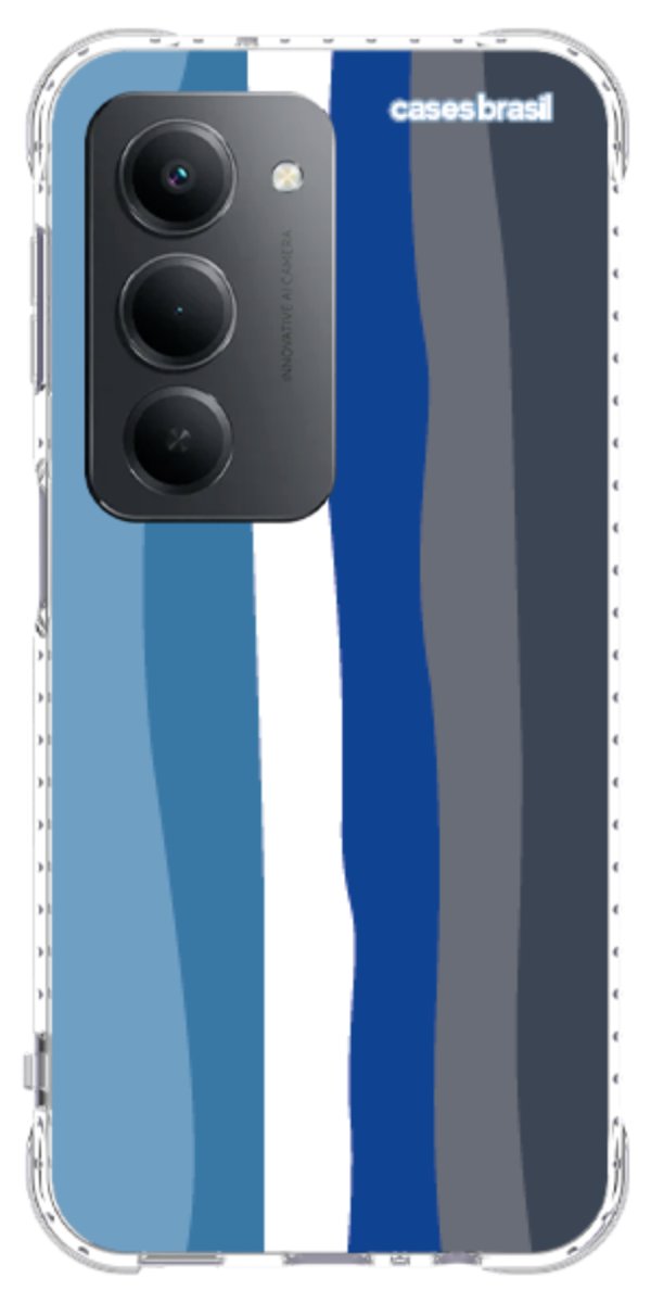 Capinha para Celular Arco-íris Tons de Azul