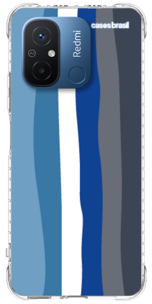 Capinha para Celular Arco-íris Tons de Azul