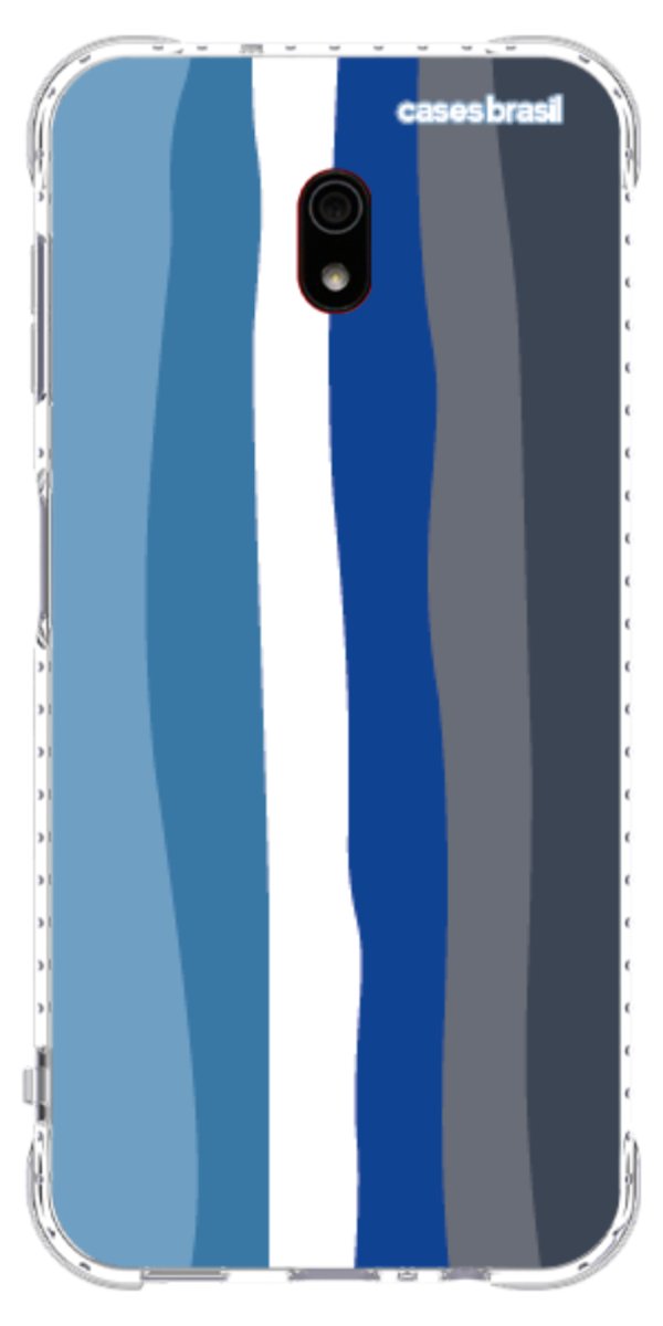 Capinha para Celular Arco-íris Tons de Azul