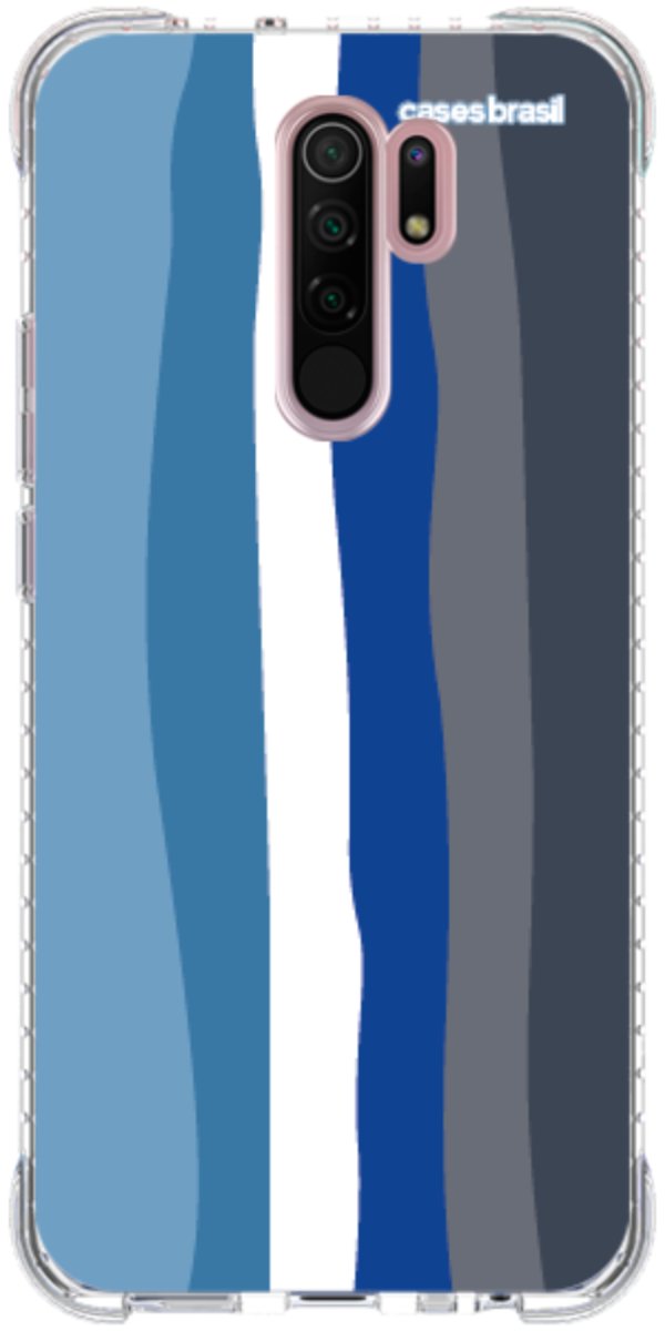Capinha para Celular Arco-íris Tons de Azul
