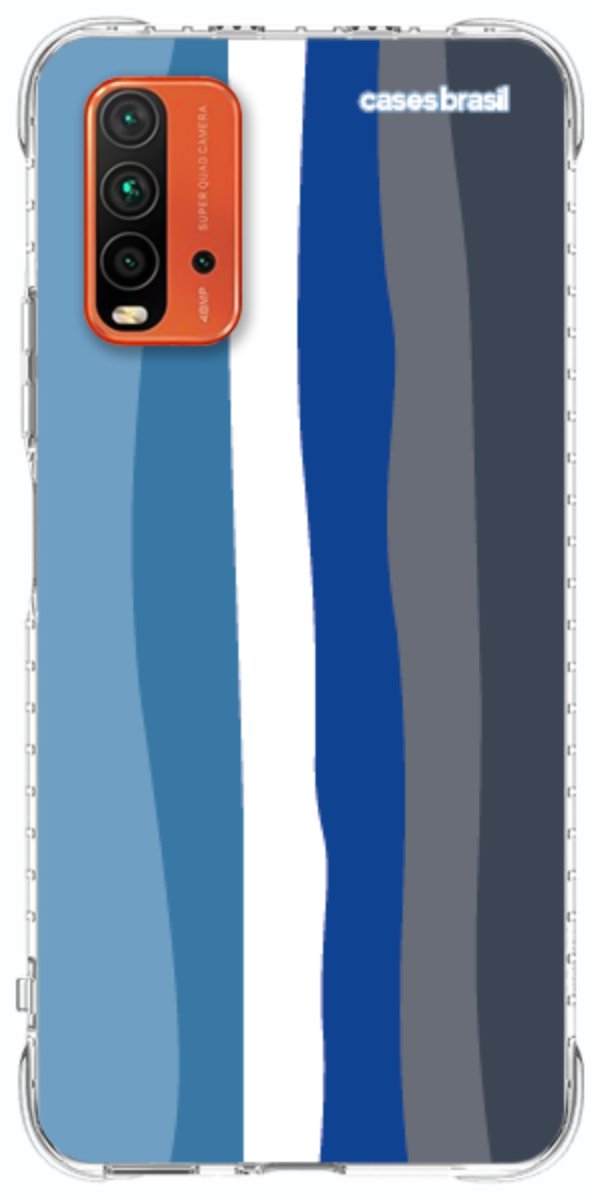 Capinha para Celular Arco-íris Tons de Azul