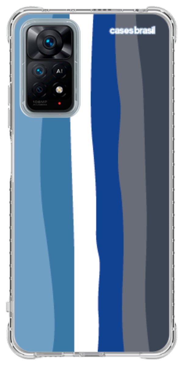 Capinha para Celular Arco-íris Tons de Azul