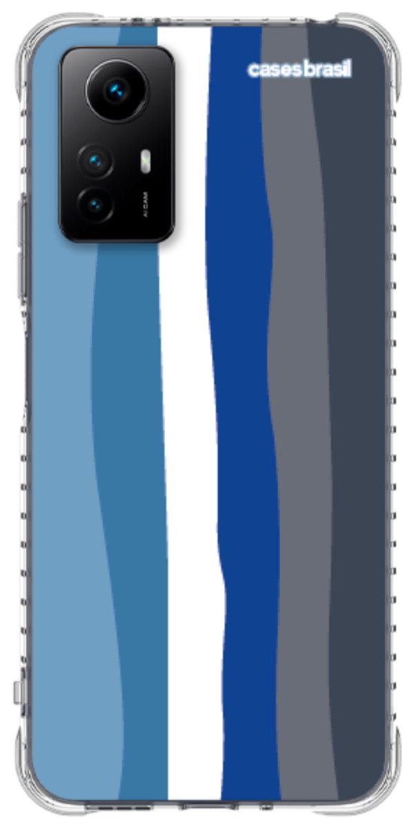 Capinha para Celular Arco-íris Tons de Azul