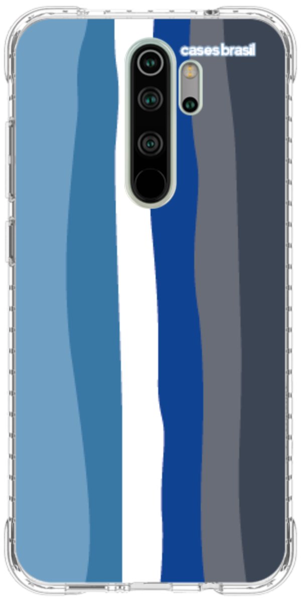Capinha para Celular Arco-íris Tons de Azul