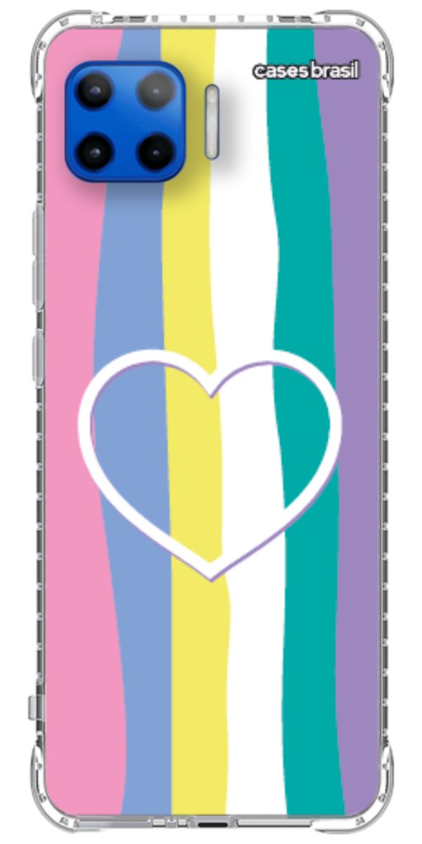 Capinha para Celular Arco-íris com Coração