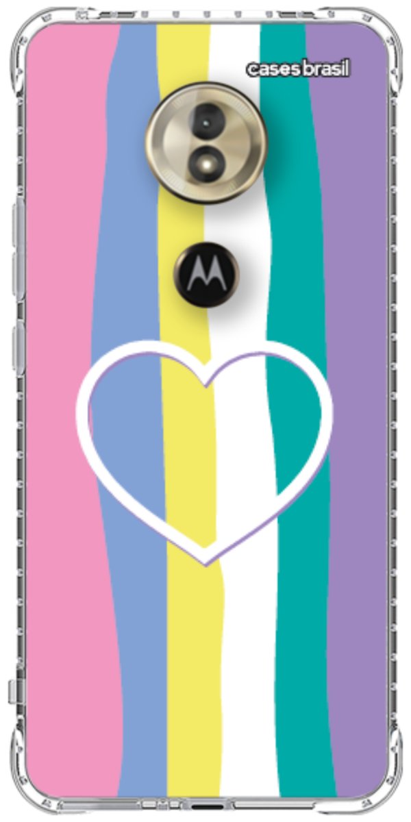 Capinha para Celular Arco-íris com Coração
