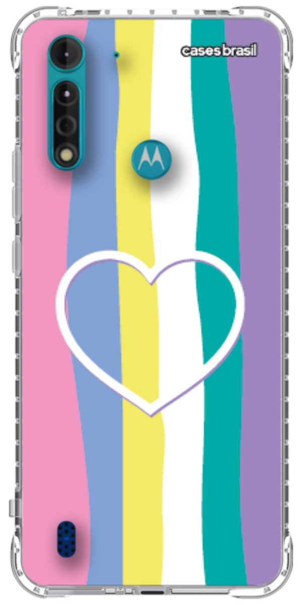 Capinha para Celular Arco-íris com Coração