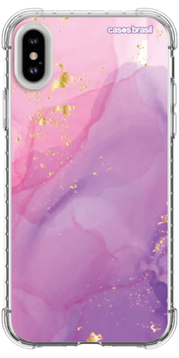 Capinha para Celular Textura Marmorizada Rosa