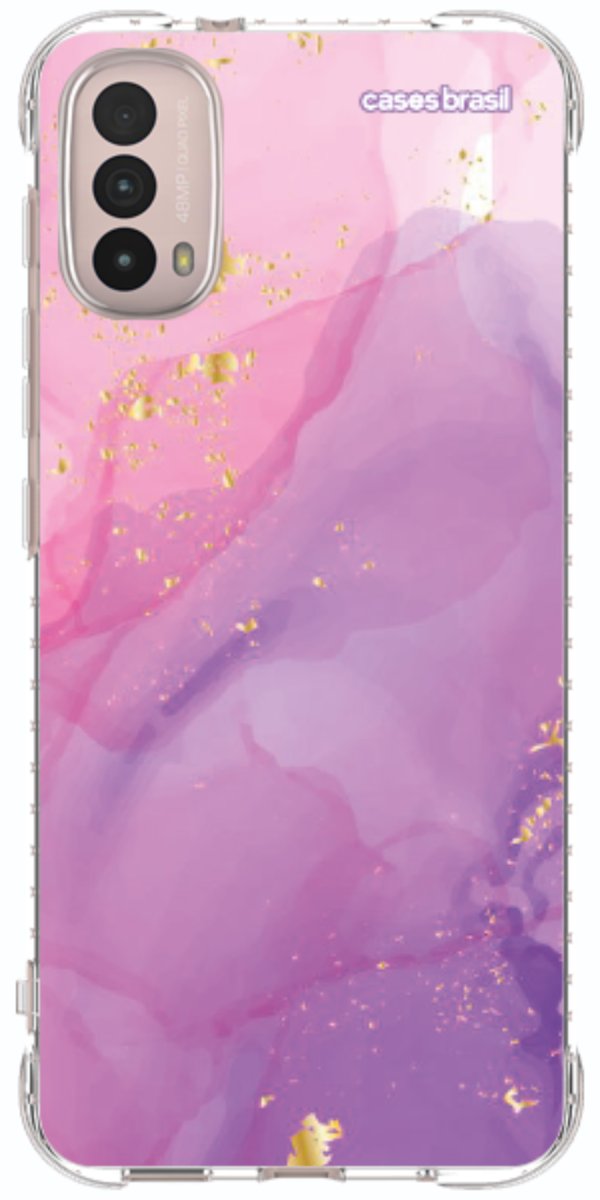 Capinha para Celular Textura Marmorizada Rosa