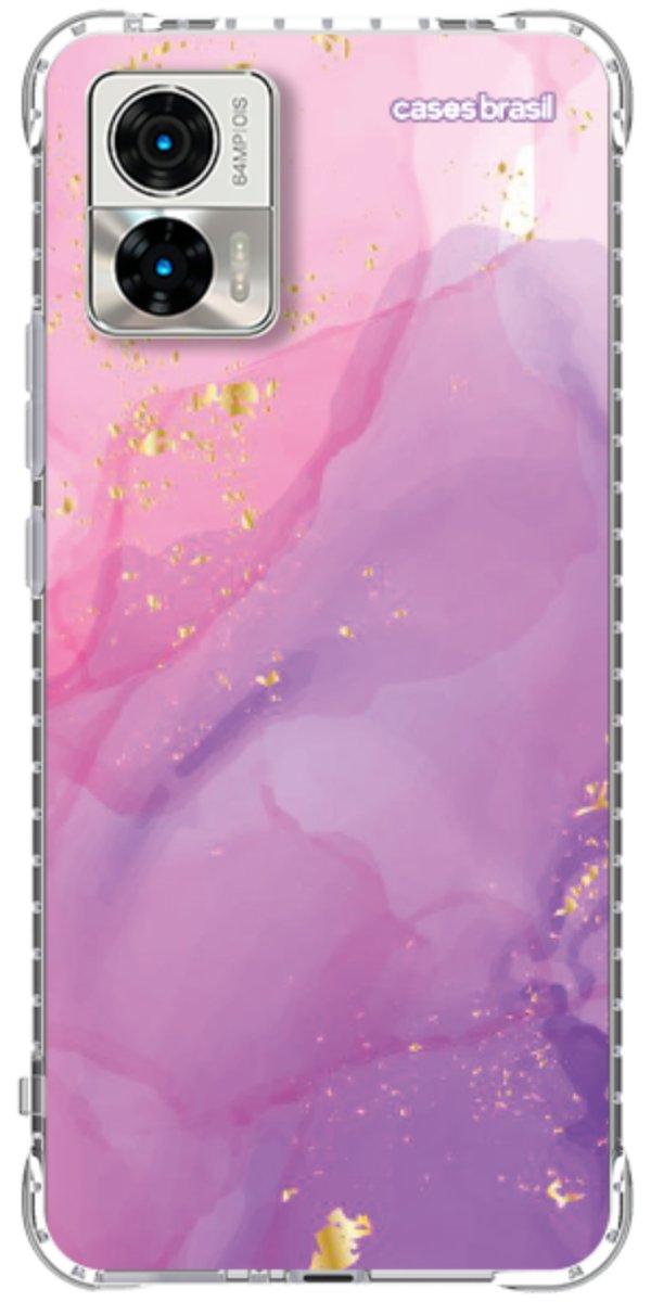Capinha para Celular Textura Marmorizada Rosa
