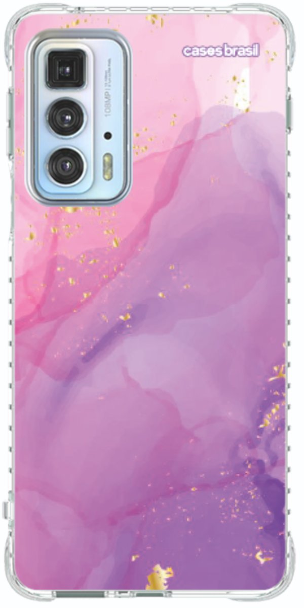 Capinha para Celular Textura Marmorizada Rosa