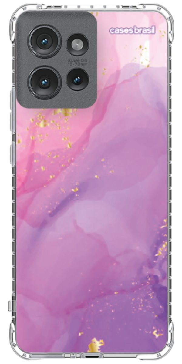 Capinha para Celular Textura Marmorizada Rosa