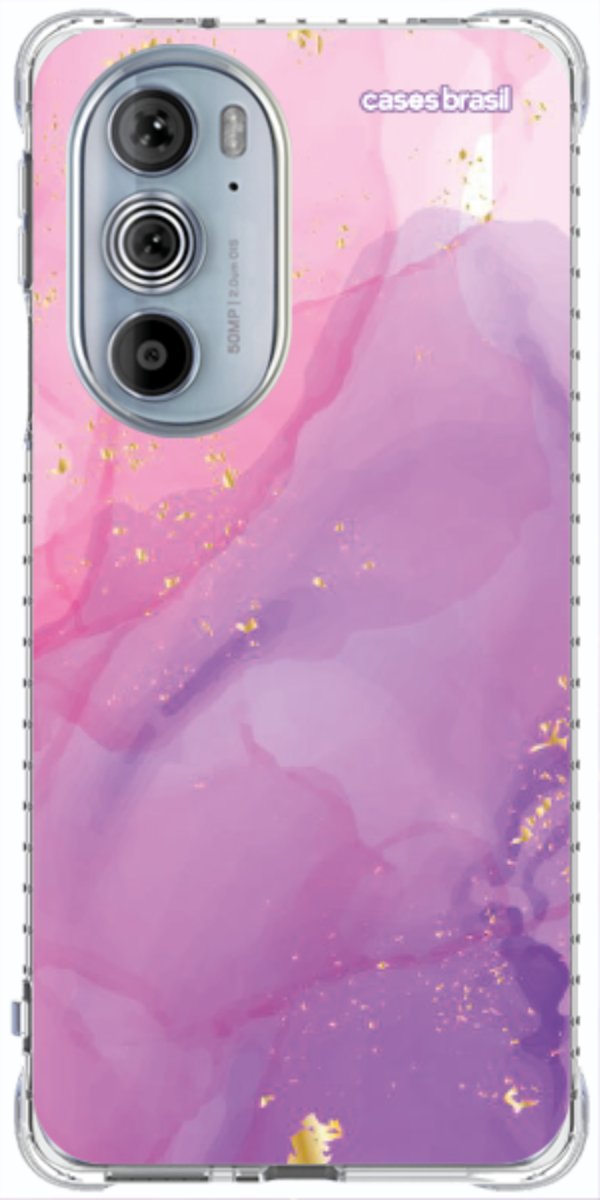 Capinha para Celular Textura Marmorizada Rosa