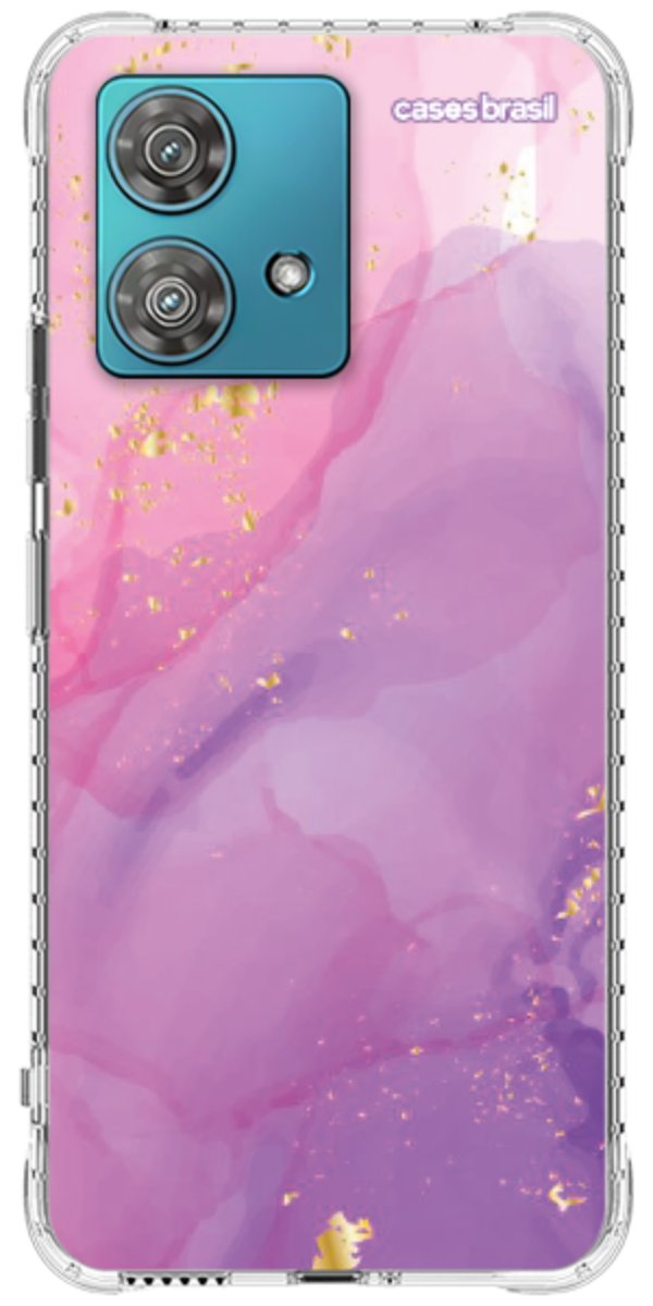 Capinha para Celular Textura Marmorizada Rosa