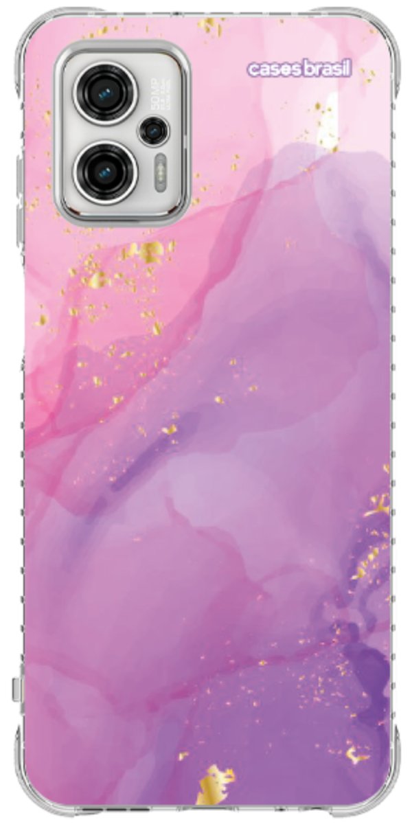 Capinha para Celular Textura Marmorizada Rosa