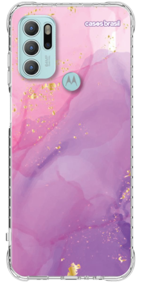 Capinha para Celular Textura Marmorizada Rosa