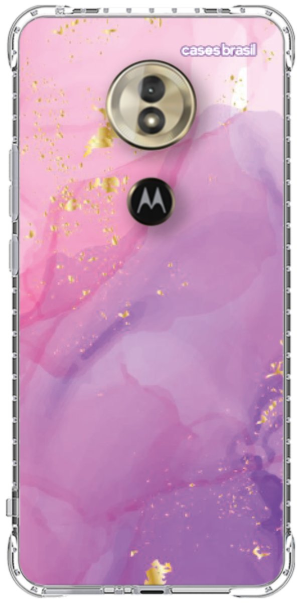 Capinha para Celular Textura Marmorizada Rosa