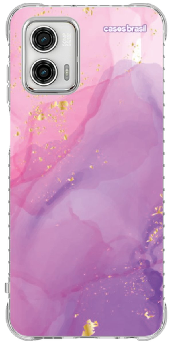 Capinha para Celular Textura Marmorizada Rosa
