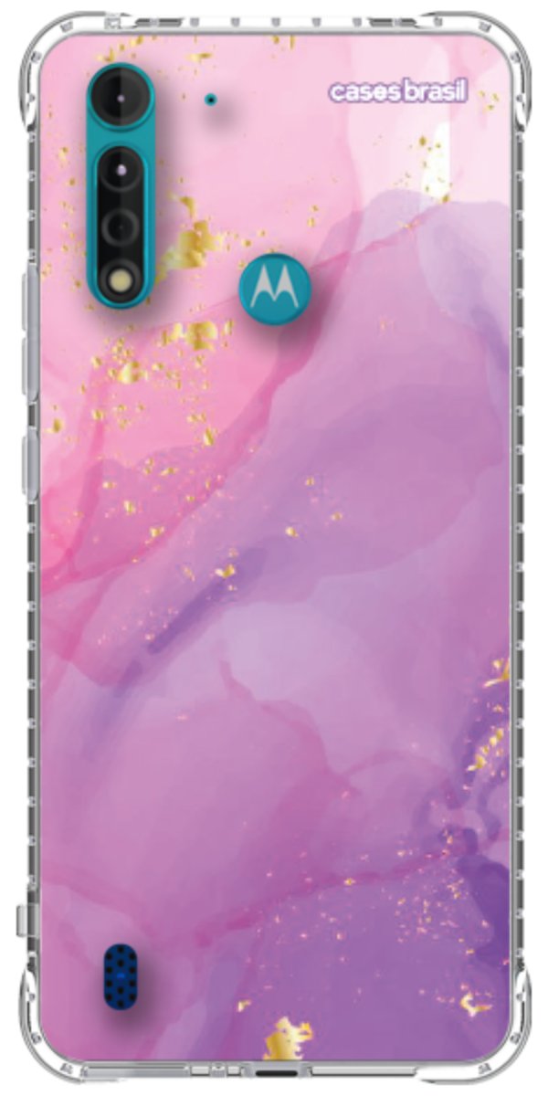 Capinha para Celular Textura Marmorizada Rosa