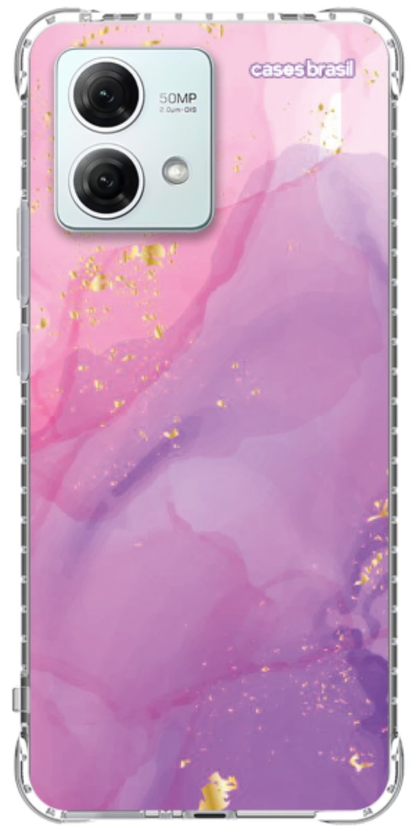 Capinha para Celular Textura Marmorizada Rosa