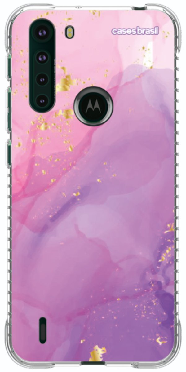 Capinha para Celular Textura Marmorizada Rosa