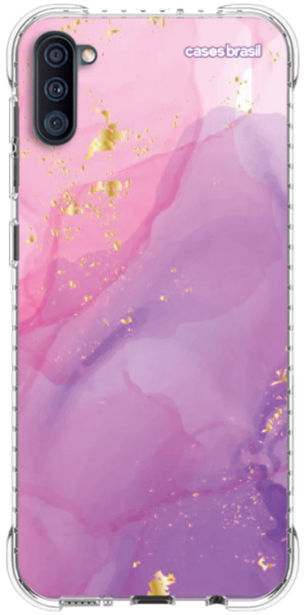 Capinha para Celular Textura Marmorizada Rosa