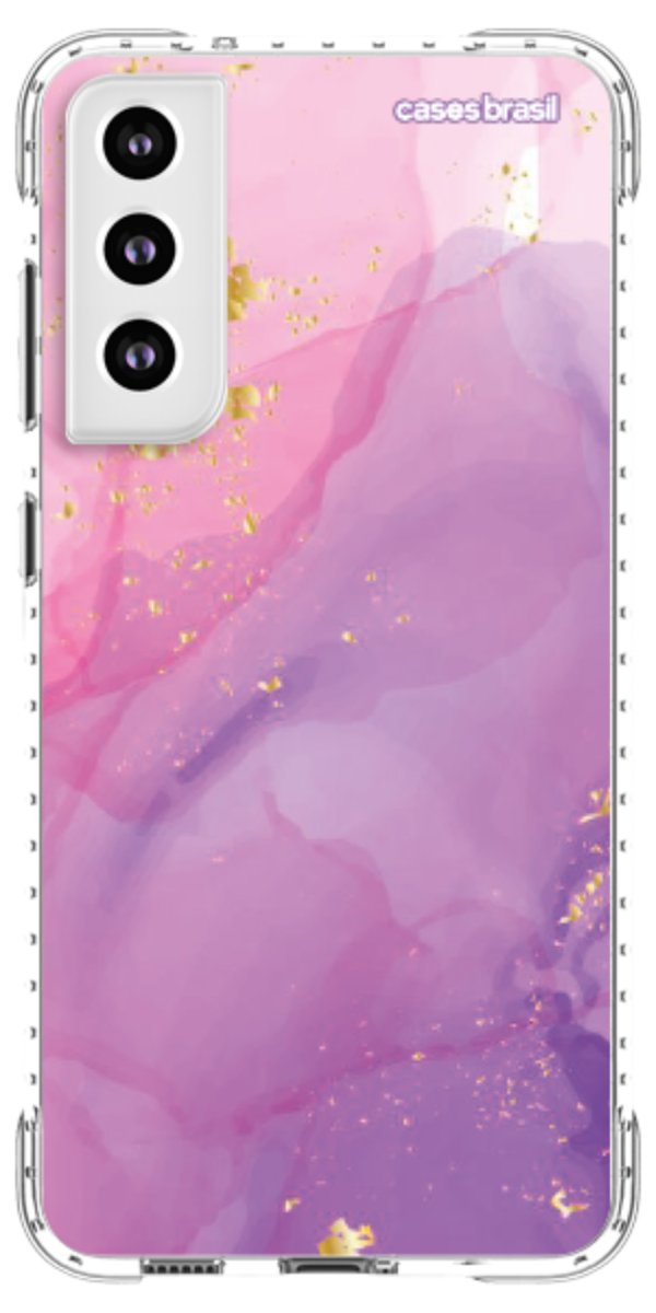 Capinha para Celular Textura Marmorizada Rosa