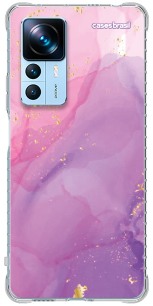 Capinha para Celular Textura Marmorizada Rosa