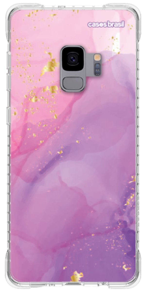 Capinha para Celular Textura Marmorizada Rosa