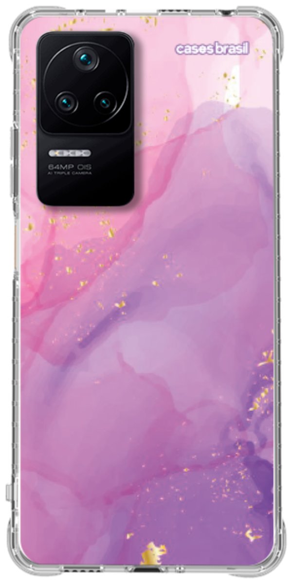 Capinha para Celular Textura Marmorizada Rosa