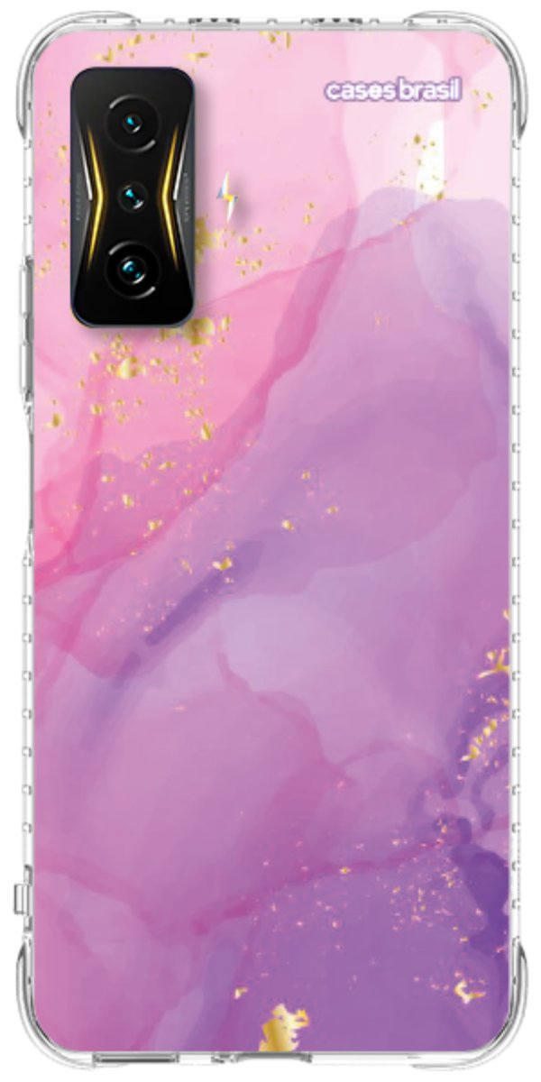 Capinha para Celular Textura Marmorizada Rosa