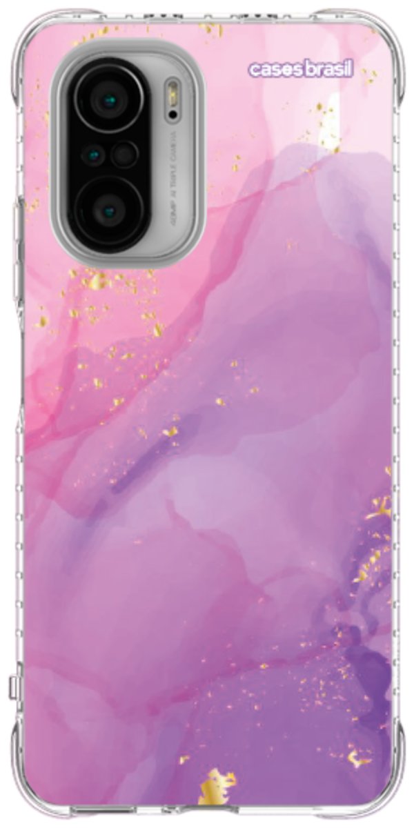 Capinha para Celular Textura Marmorizada Rosa