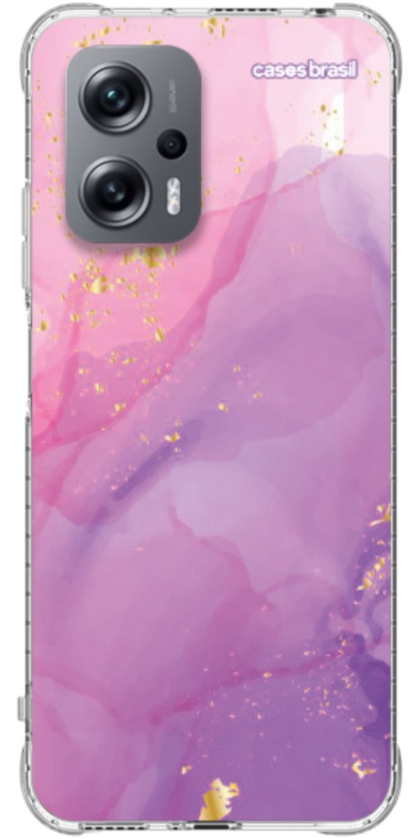 Capinha para Celular Textura Marmorizada Rosa