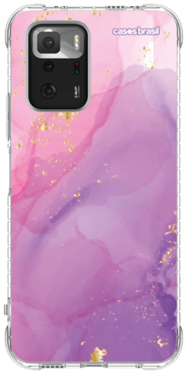 Capinha para Celular Textura Marmorizada Rosa