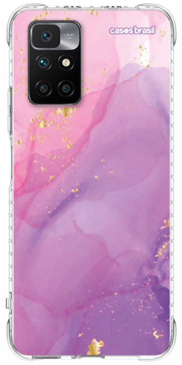 Capinha para Celular Textura Marmorizada Rosa