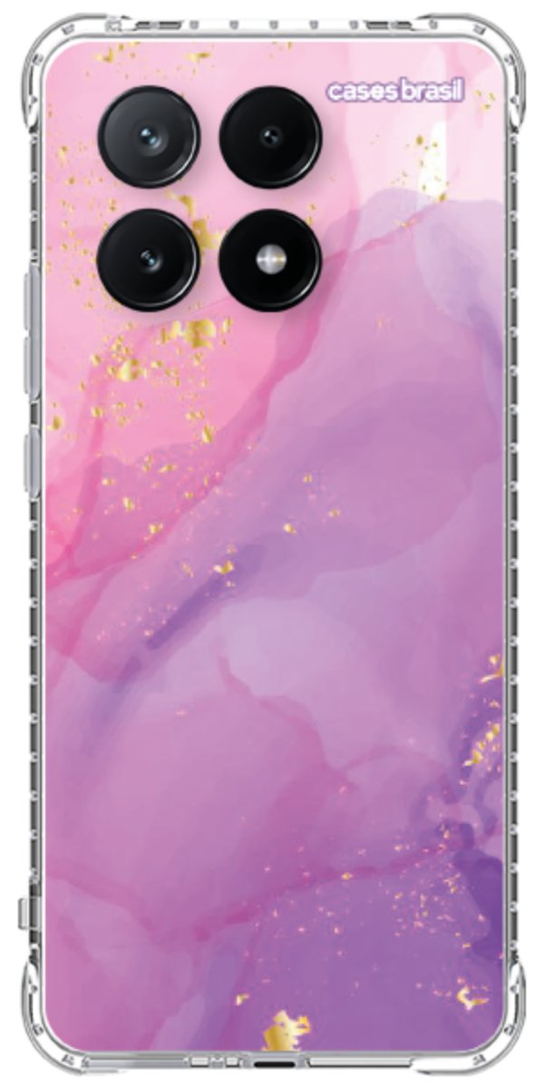 Capinha para Celular Textura Marmorizada Rosa