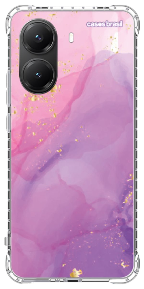 Capinha para Celular Textura Marmorizada Rosa