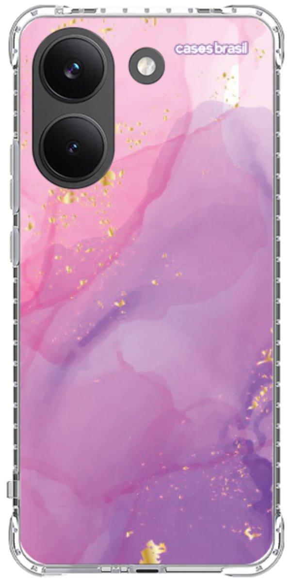 Capinha para Celular Textura Marmorizada Rosa