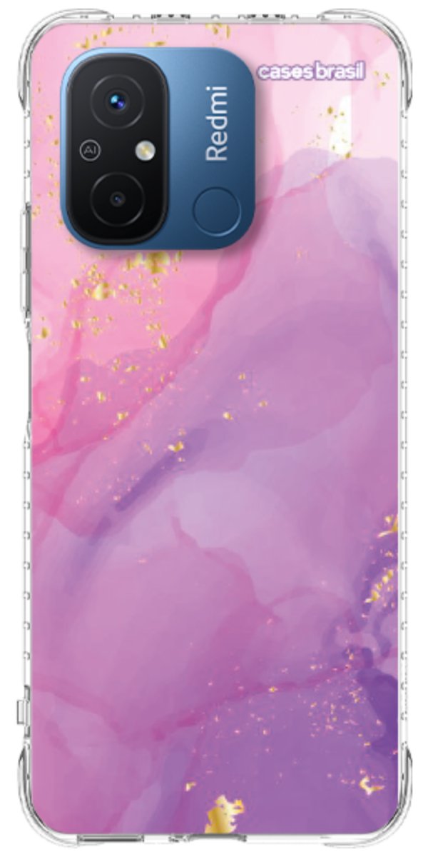 Capinha para Celular Textura Marmorizada Rosa