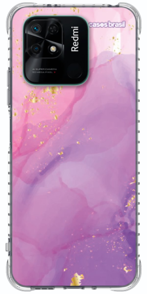 Capinha para Celular Textura Marmorizada Rosa