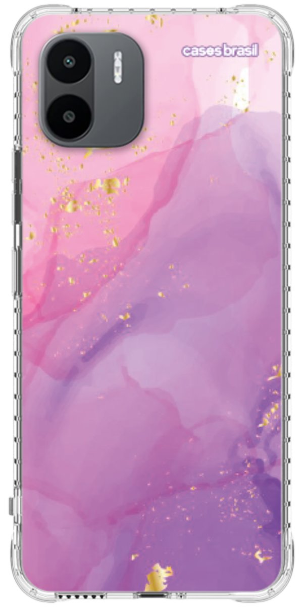 Capinha para Celular Textura Marmorizada Rosa