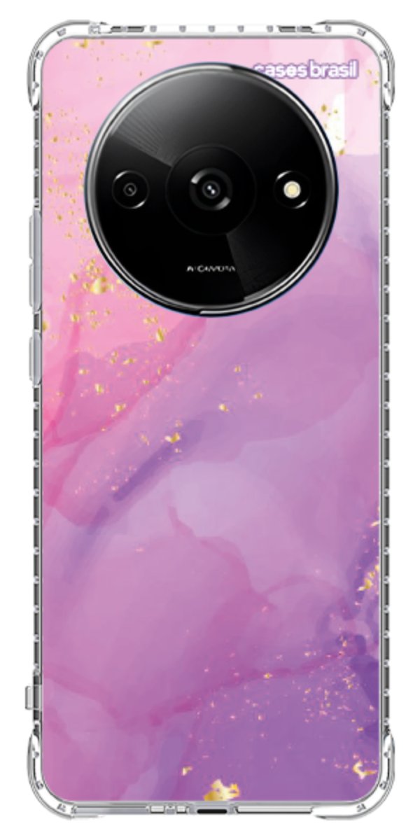 Capinha para Celular Textura Marmorizada Rosa