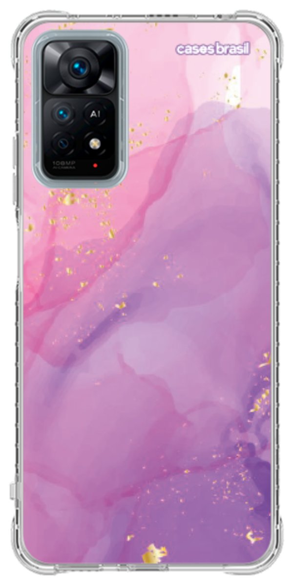 Capinha para Celular Textura Marmorizada Rosa