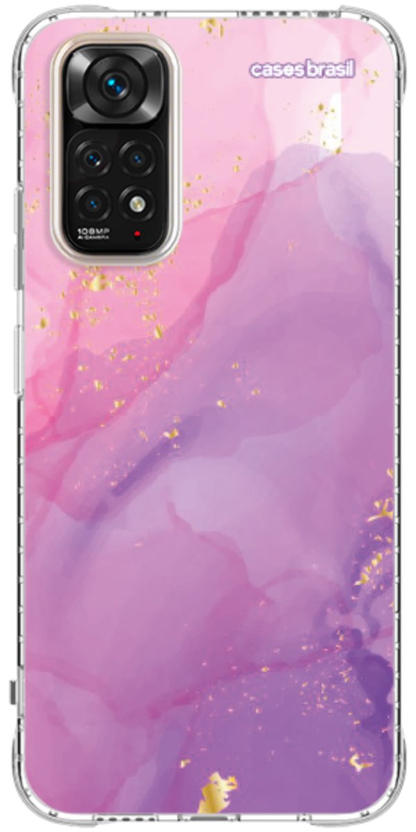 Capinha para Celular Textura Marmorizada Rosa