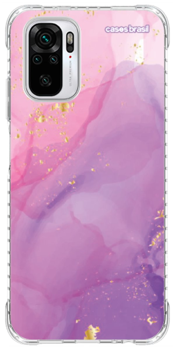 Capinha para Celular Textura Marmorizada Rosa