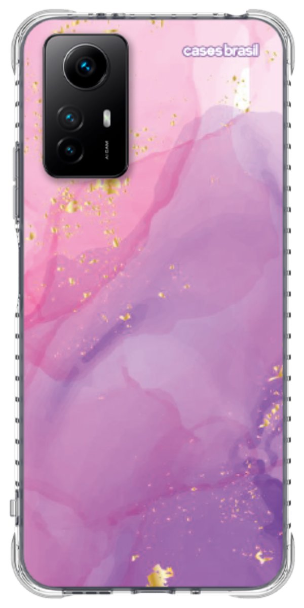 Capinha para Celular Textura Marmorizada Rosa