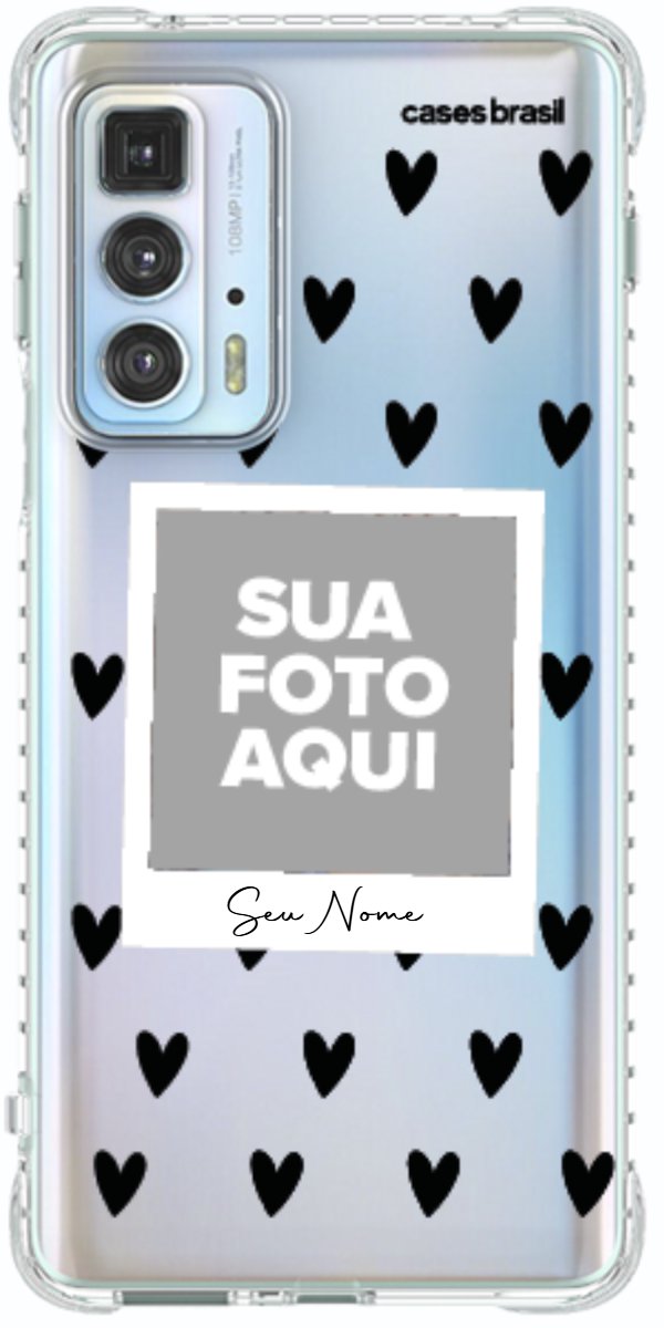 Capinha para Celular Polaroid Corações Black