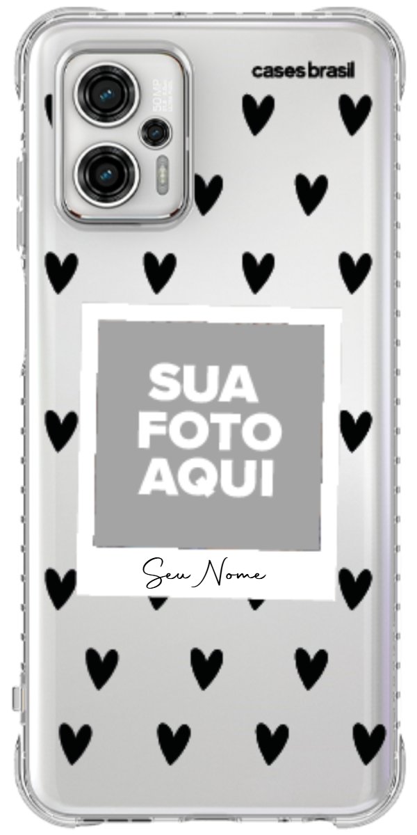 Capinha para Celular Polaroid Corações Black