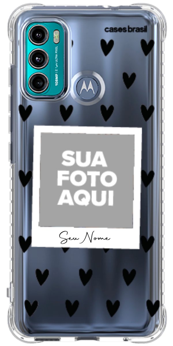 Capinha para Celular Polaroid Corações Black