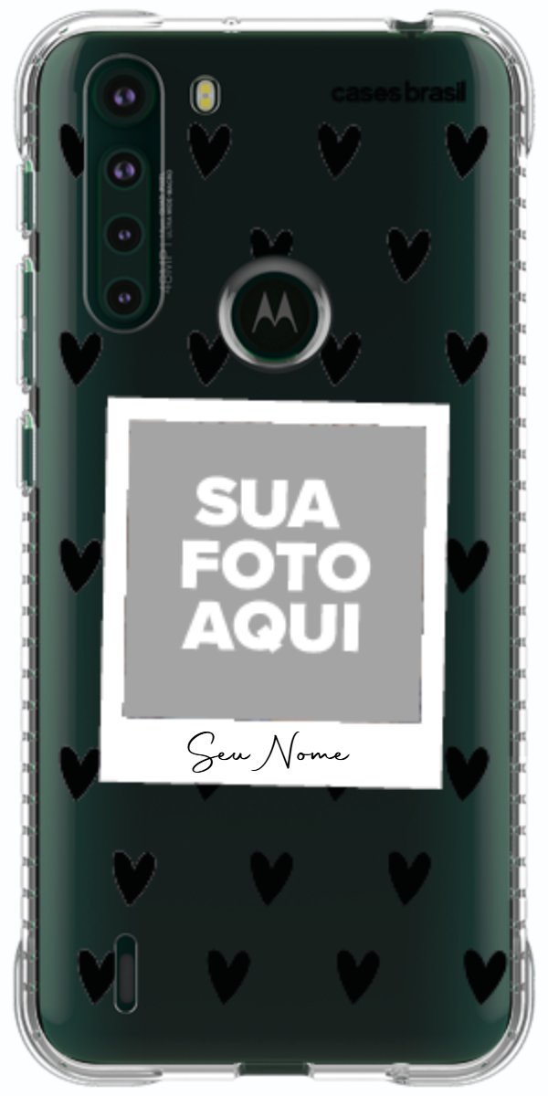 Capinha para Celular Polaroid Corações Black